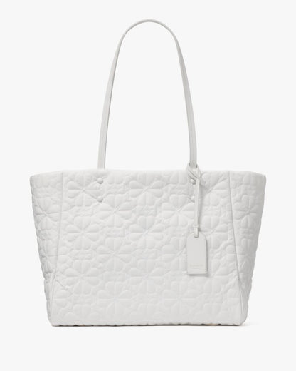 KateSpade Tilly Quilted Medium Tote Bag White Dove