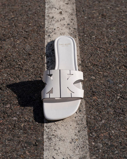Katespade Duo Slide Sandals Cream