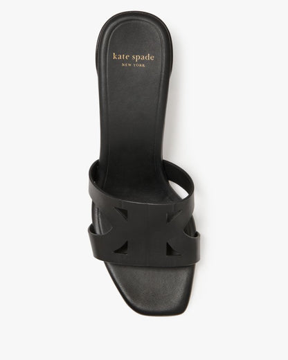 Katespade Duo Block Heel Sandals Black