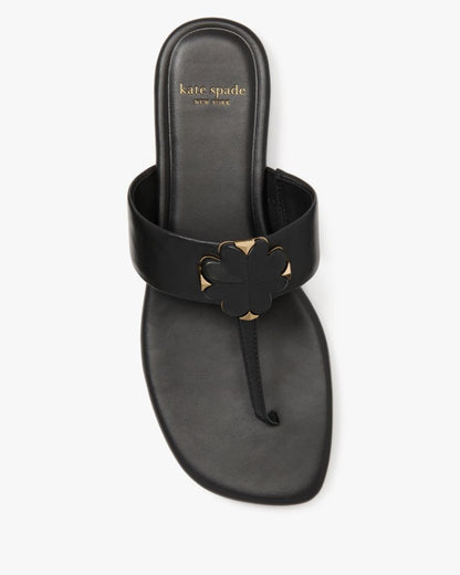Katespade Spade Flower Thong Sandals Black