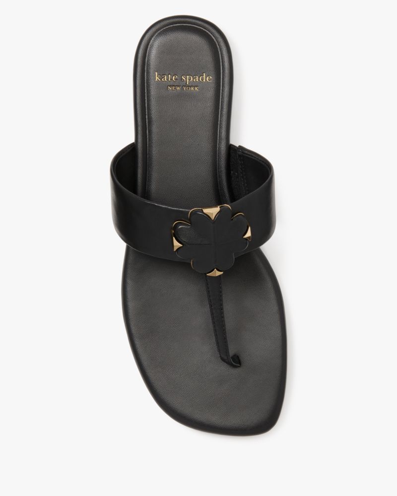 Katespade Spade Flower Thong Sandals Black