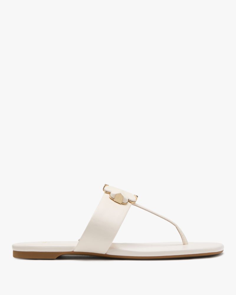 Katespade Spade Flower Thong Sandals Cream