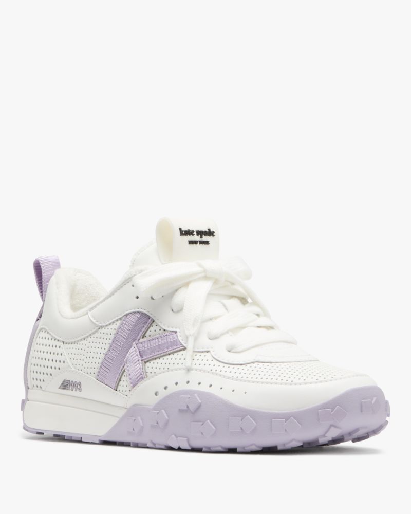 Katespade K As In Kate Sneaker True White Lavender Cream