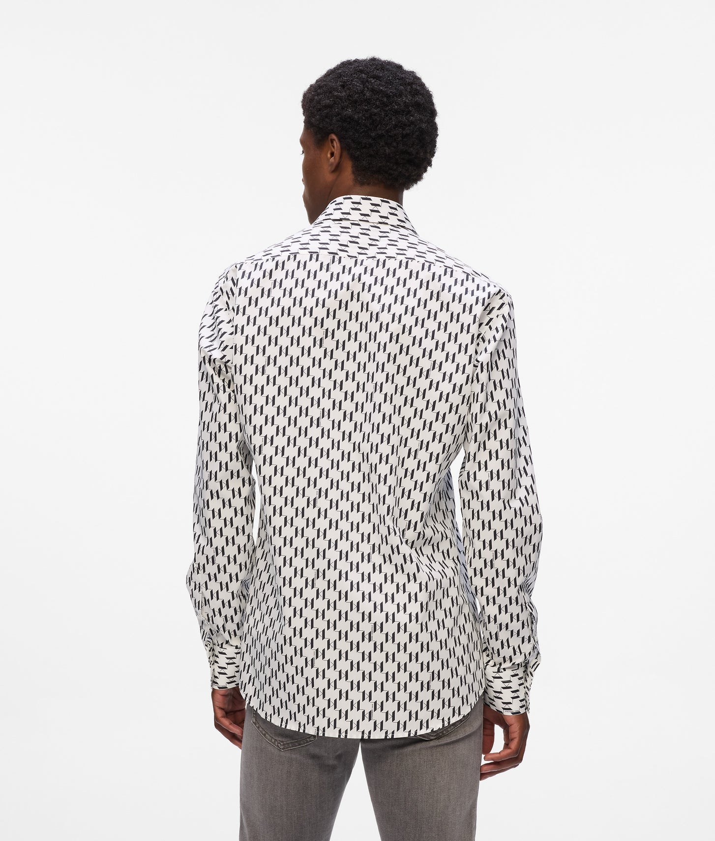Karl Lagerfeld Monogram Shirt White/Black