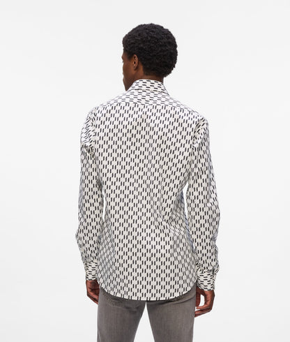 Karl Lagerfeld Monogram Shirt White/Black