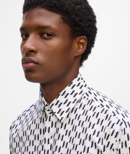 Karl Lagerfeld Monogram Shirt White/Black