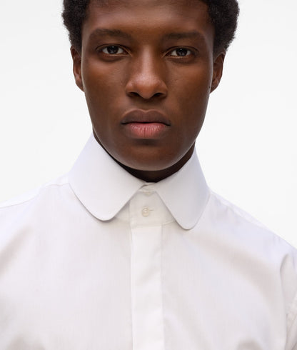 Karl Lagerfeld Rounded Collar Shirt White