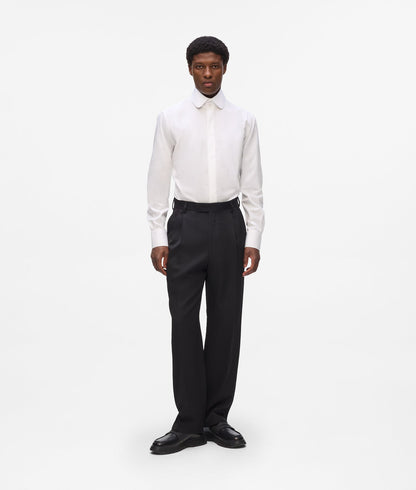 Karl Lagerfeld Rounded Collar Shirt White