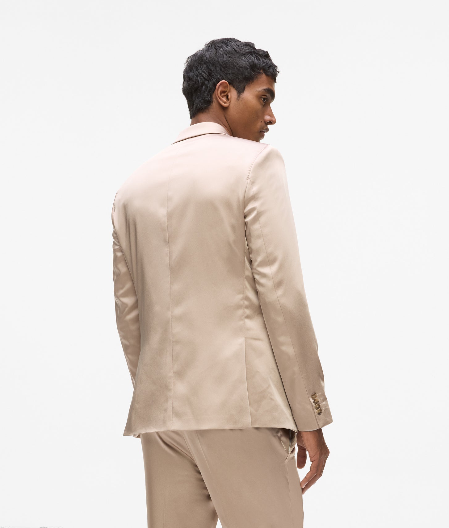 Karl Lagerfeld Satin Blazer Camel