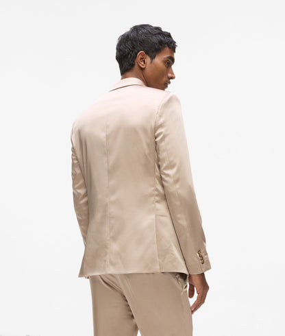 Karl Lagerfeld Satin Blazer Camel