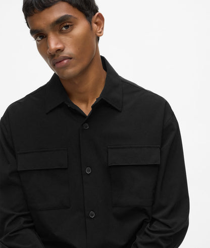 Karl Lagerfeld Chest Pocket Shirt Black