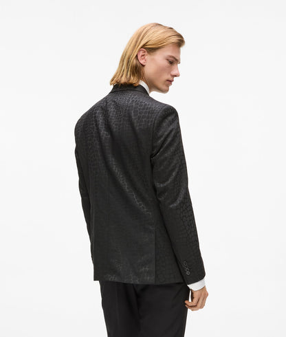 Karl Lagerfeld All-Over-Print Blazer Black