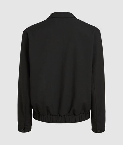Karl Lagerfeld Short Double-Breasted Blazer Black