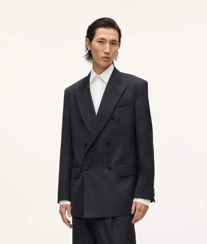 Karl Lagerfeld Kl Studio Double-Breasted Blazer Black