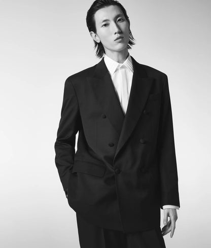Karl Lagerfeld Kl Studio Double-Breasted Blazer Black