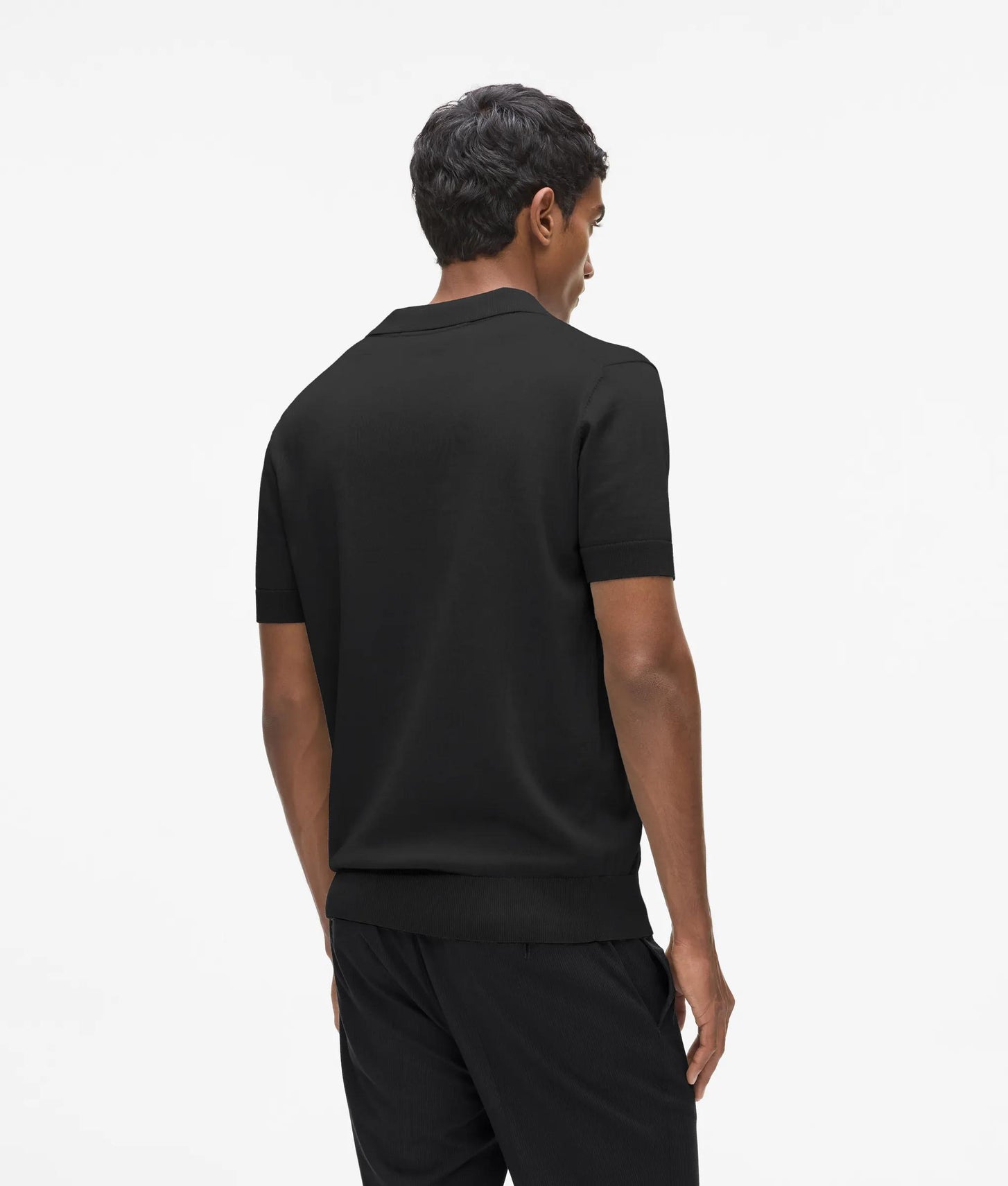 Karl Lagerfeld Knit Polo Shirt Black