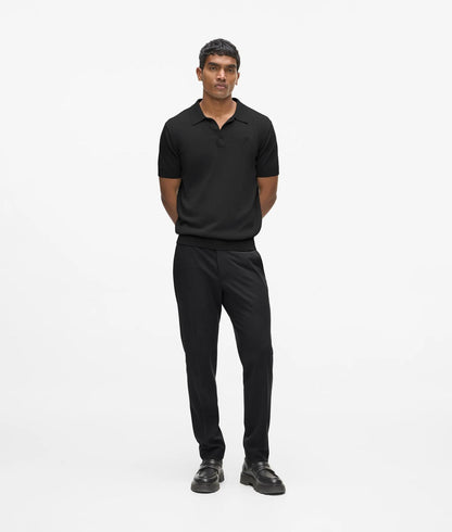 Karl Lagerfeld Knit Polo Shirt Black