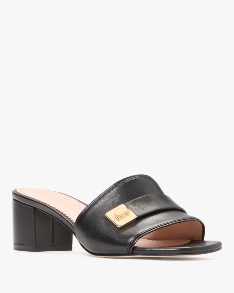 Katespade Phoebe Block Heel Sandal Black