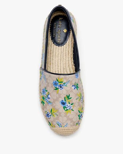 Katespade Gwen Espadrille Flat Dark Beige