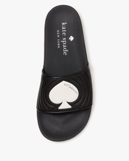 Katespade Splash Pool Slide Optic White Black