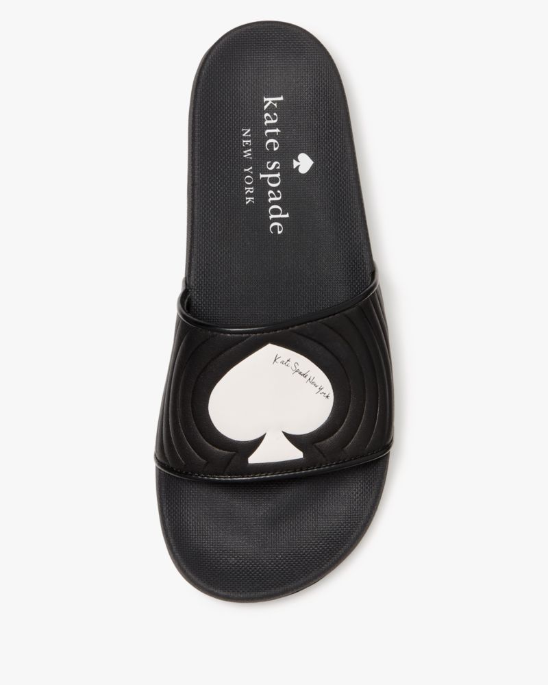 Katespade Splash Pool Slide Optic White Black