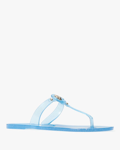 Katespade Kendall Jelly T Strap Sandal Montauk Blue