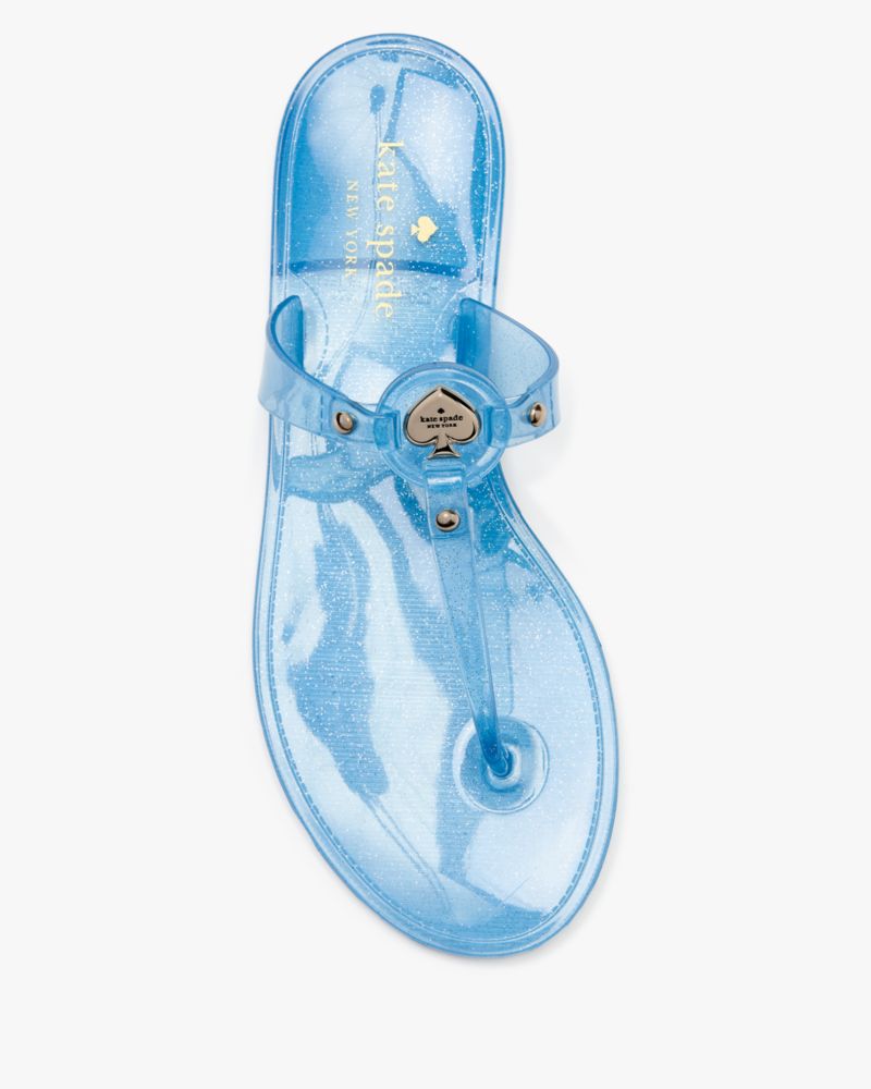 Katespade Kendall Jelly T Strap Sandal Montauk Blue