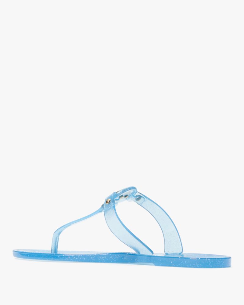 Katespade Kendall Jelly T Strap Sandal Montauk Blue