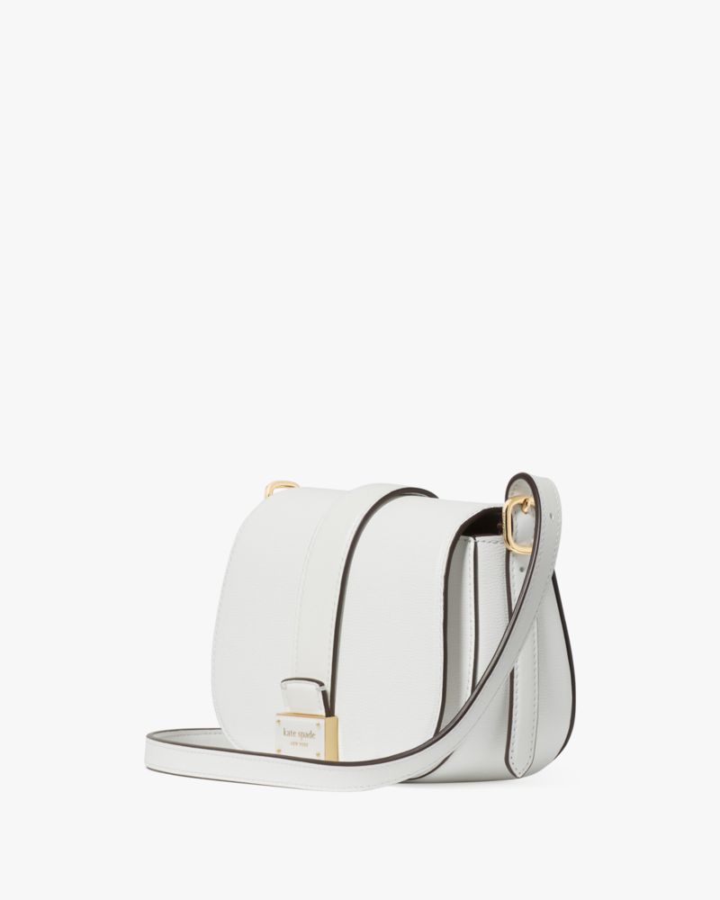 KateSpade Nouveau Mini Saddle Bag True White