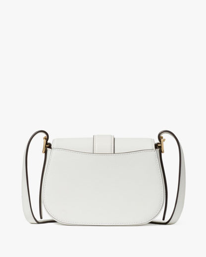 KateSpade Nouveau Mini Saddle Bag True White