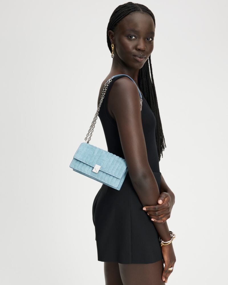 KateSpade Deco Quilted Mini Crossbody Bag Blue Multi