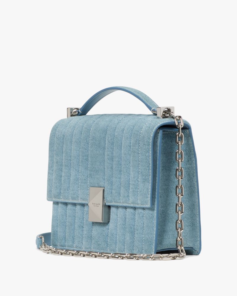 KateSpade Deco Quilted Chain Shoulder Bag Blue Multi