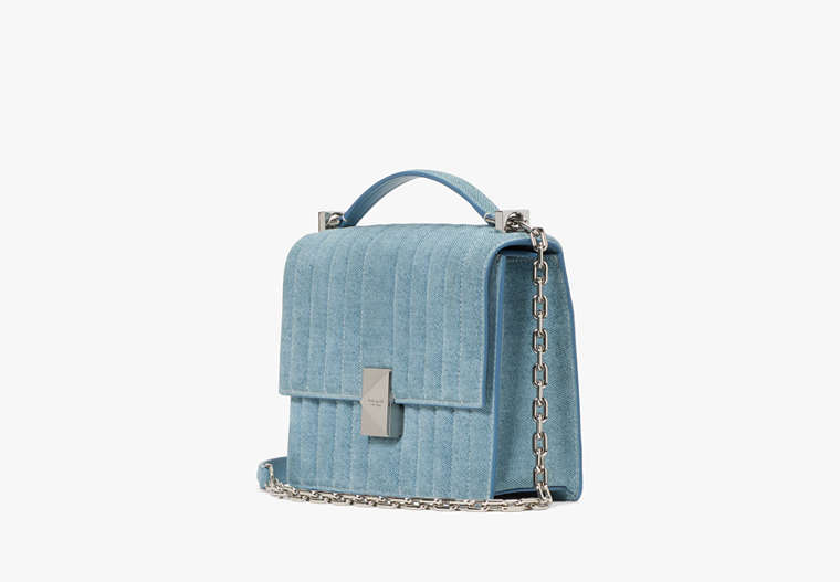 Deco Quilted Chain Shoulder Bag Blue Multi Blue Multi
