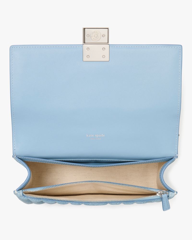 KateSpade Deco Quilted Chain Shoulder Bag Blue Multi