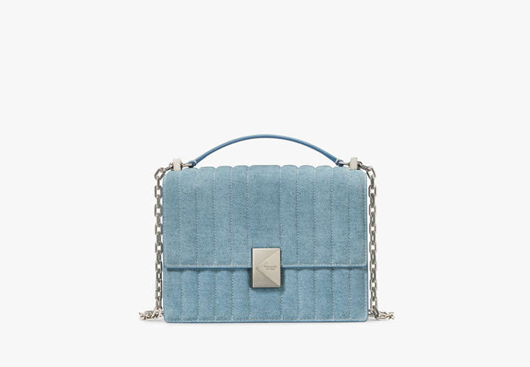 Deco Quilted Chain Shoulder Bag Blue Multi Blue Multi