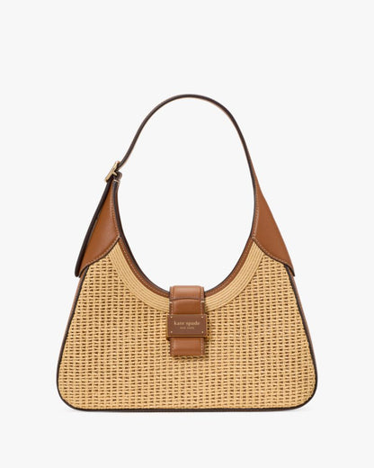 KateSpade Nouveau Straw Small Shoulder Bag Cavern Clay Multi