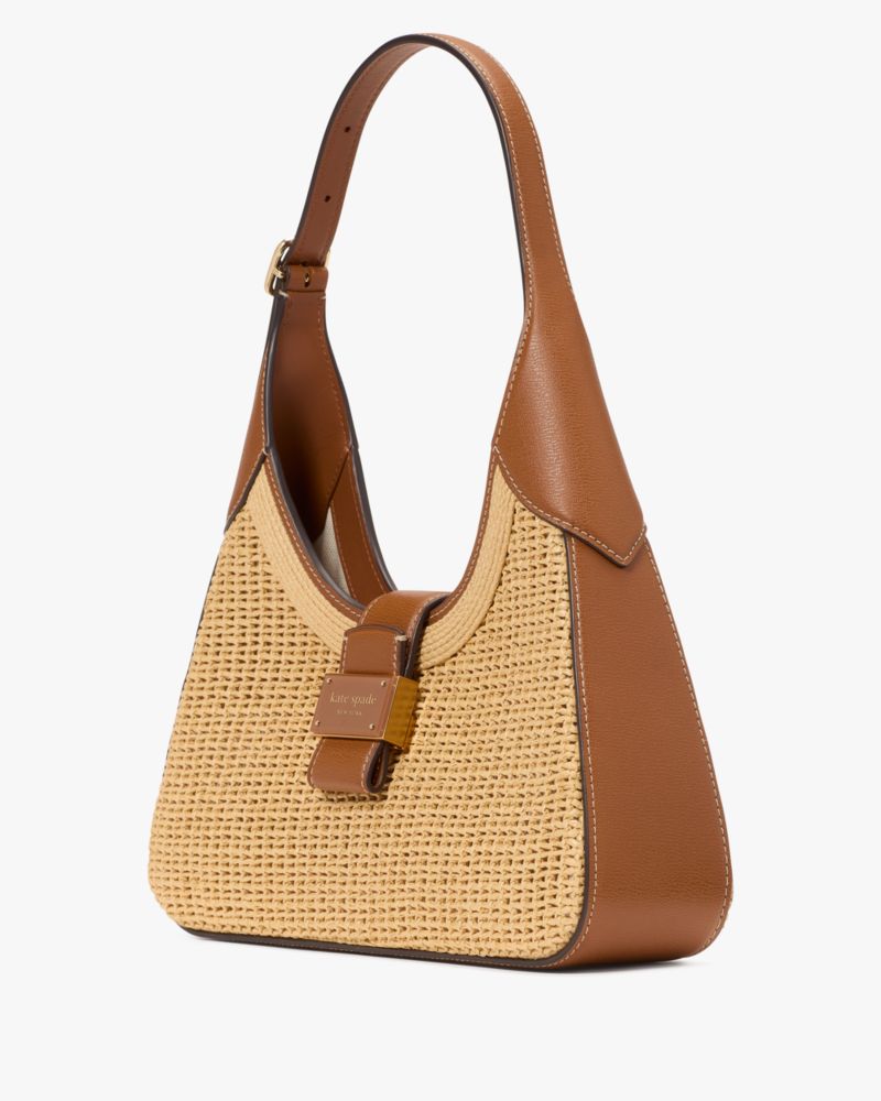 KateSpade Nouveau Straw Small Shoulder Bag Cavern Clay Multi