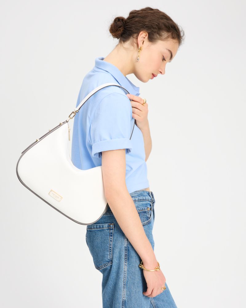 KateSpade Liv Large Hobo Bag True White