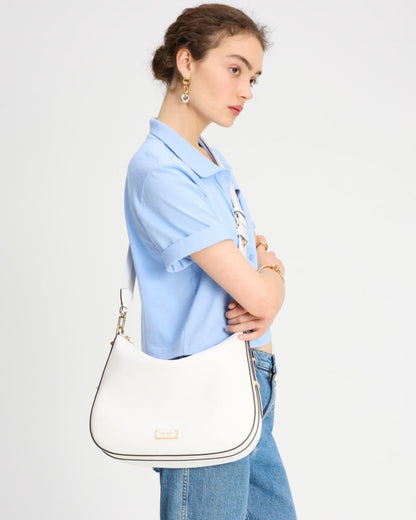 KateSpade Liv Large Hobo Bag True White