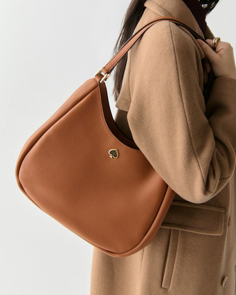 KateSpade Kayla Large Triple Compartment Shoulder Bag Warm Gingerbread