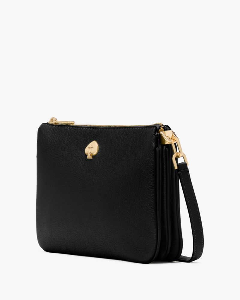 KateSpade Kayla Small Triple Compartment Crossbody Black