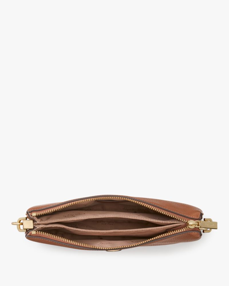 KateSpade Kayla Small Triple Compartment Crossbody Warm Gingerbread