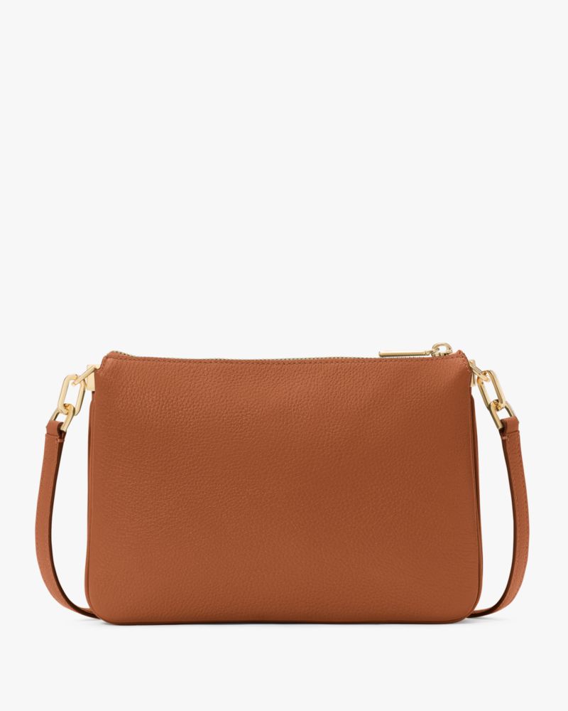 KateSpade Kayla Small Triple Compartment Crossbody Warm Gingerbread