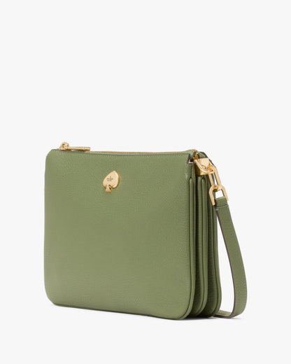 KateSpade Kayla Small Triple Compartment Crossbody Cedar Stand