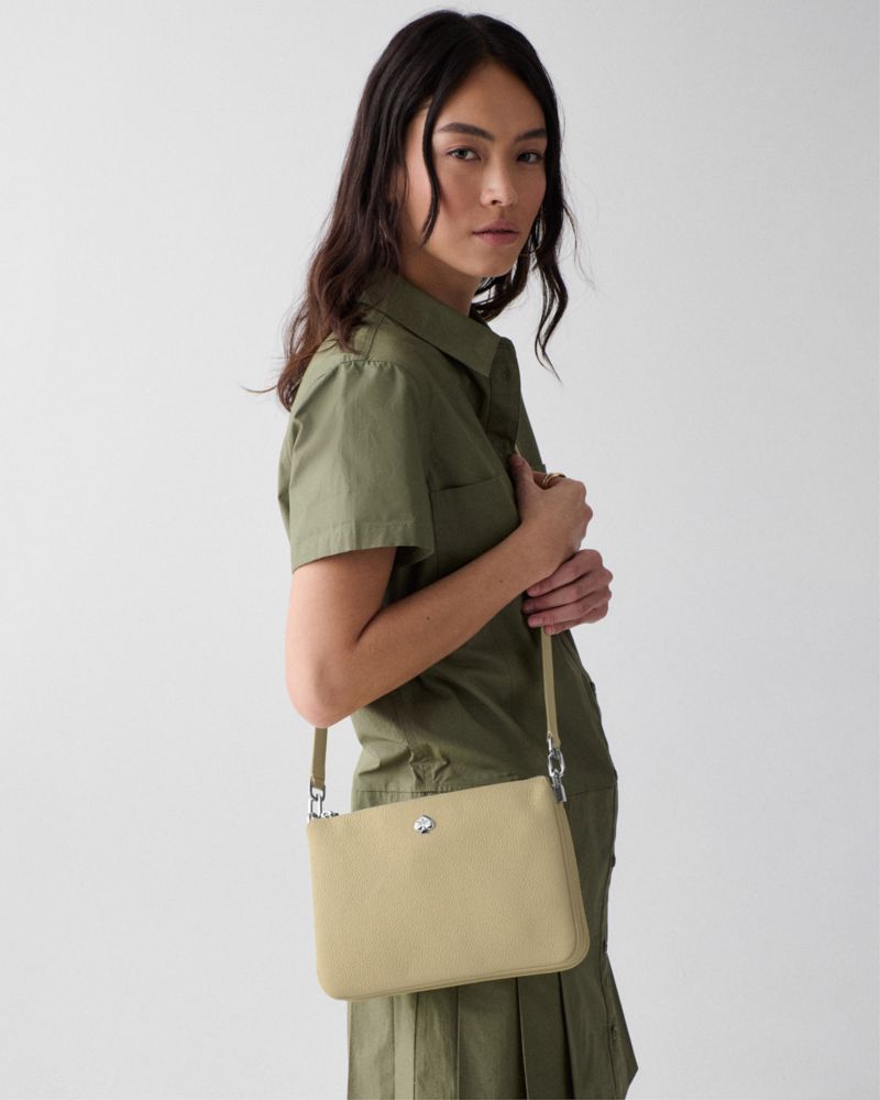 KateSpade Kayla Triple Crossbody Bag Elm