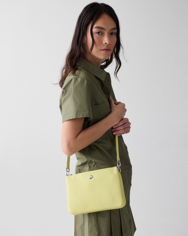 KateSpade Kayla Triple Crossbody Bag Tennis Ball