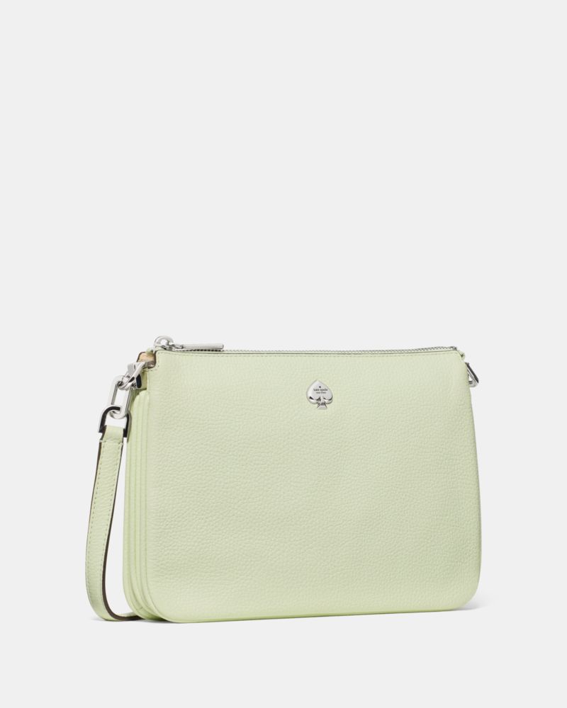 KateSpade Kayla Triple Crossbody Bag Lime Frosting
