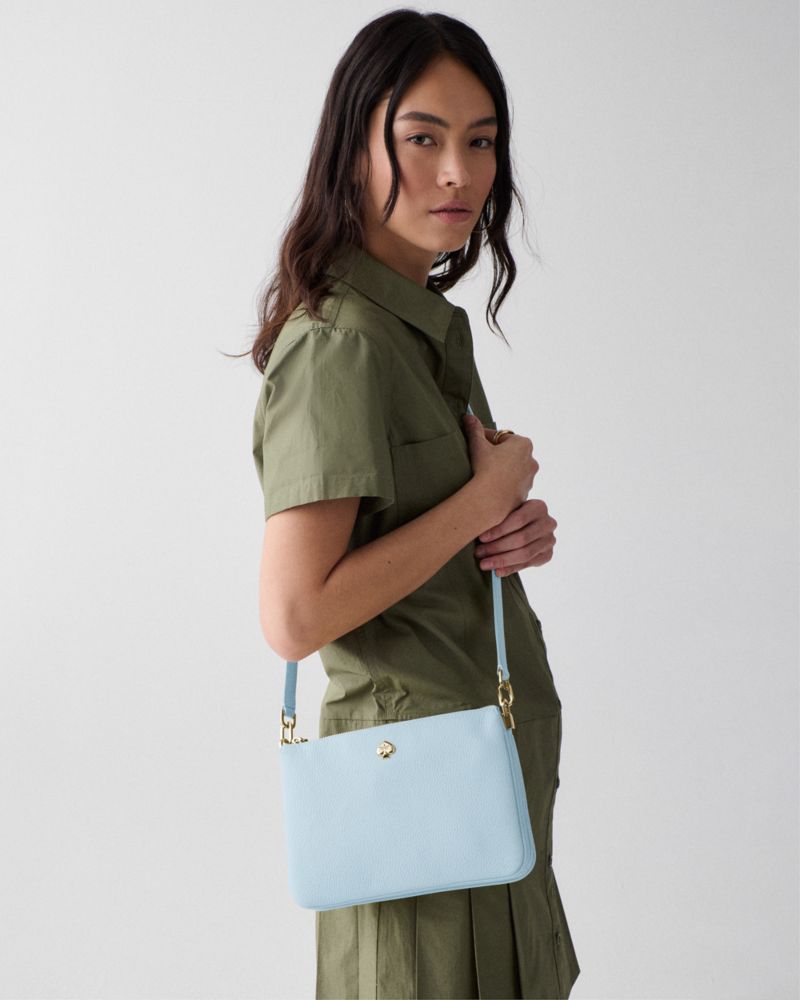 KateSpade Kayla Triple Crossbody Bag Crisp Sky