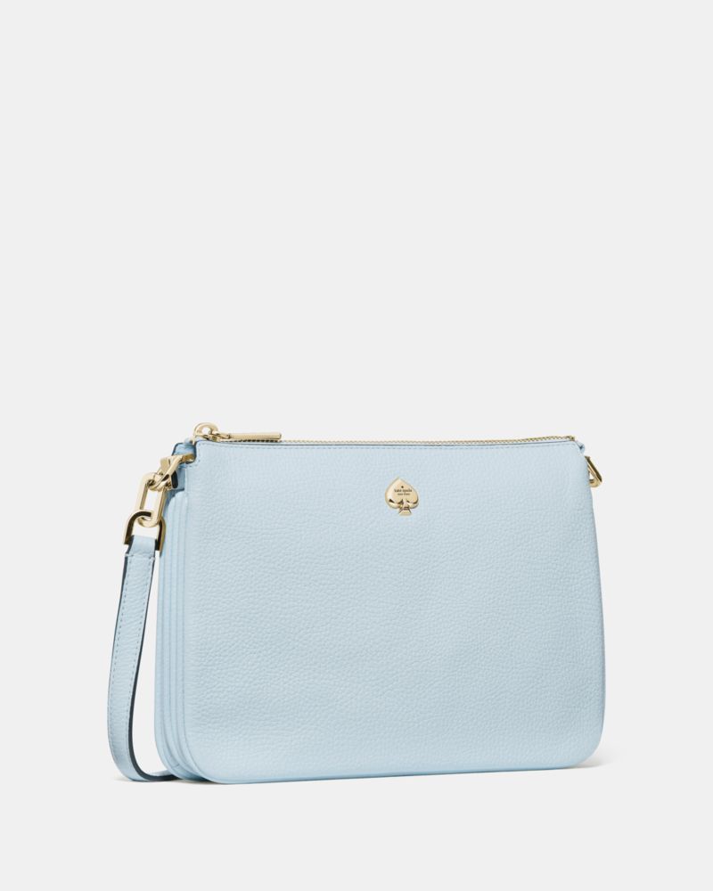 KateSpade Kayla Triple Crossbody Bag Crisp Sky
