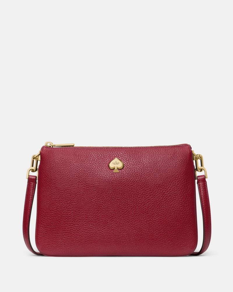 KateSpade Kayla Small Triple Compartment Crossbody Perfect Cherry